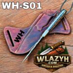 Handmade Cowboy Knife | Western Cowboy Skinner Hunting Knife with Leather Sheath - Image 3