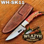 Handmade Cowboy Knife | Western Cowboy Skinner Hunting Knife with Leather Sheath