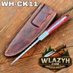 Handmade Cowboy Knife | Western Cowboy Skinner Hunting Knife with Leather Sheath - Image 3