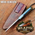 Handmade Cowboy Knife | Western Cowboy Skinner Hunting Knife with Leather Sheath - Image 3