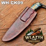 Handmade Cowboy Knife | Western Cowboy Skinner Hunting Knife with Leather Sheath - Image 5