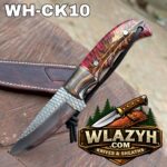 Handmade Cowboy Knife | Western Cowboy Skinner Hunting Knife with Leather Sheath - Image 4