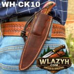 Handmade Cowboy Knife | Western Cowboy Skinner Hunting Knife with Leather Sheath - Image 6