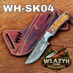 Handmade Cowboy Knife | Western Cowboy Skinner Hunting Knife with Leather Sheath