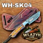 Handmade Cowboy Knife | Western Cowboy Skinner Hunting Knife with Leather Sheath - Image 2