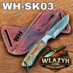 Handmade Cowboy Knife | Western Cowboy Skinner Hunting Knife with Leather Sheath - Image 2