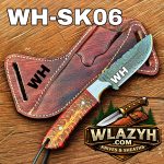 Handmade Cowboy Knife | Western Cowboy Skinner Hunting Knife with Leather Sheath - Image 2