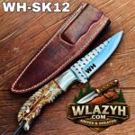 Handmade Cowboy Knife | Western Cowboy Skinner Hunting Knife with Leather Sheath