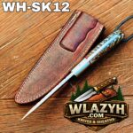 Handmade Cowboy Knife | Western Cowboy Skinner Hunting Knife with Leather Sheath - Image 2