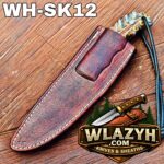 Handmade Cowboy Knife | Western Cowboy Skinner Hunting Knife with Leather Sheath - Image 4