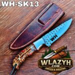 Handmade Cowboy Knife | Western Cowboy Skinner Hunting Knife with Leather Sheath - Image 2