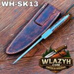 Handmade Cowboy Knife | Western Cowboy Skinner Hunting Knife with Leather Sheath - Image 3