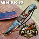 Handmade Cowboy Knife | Western Cowboy Skinner Hunting Knife with Leather Sheath - Image 4