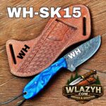 Handmade Cowboy Knife | Western Cowboy Skinner Hunting Knife with Leather Sheath - Image 2
