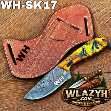 Handmade Cowboy Knife | Western Cowboy Skinner Hunting Knife with Leather Sheath
