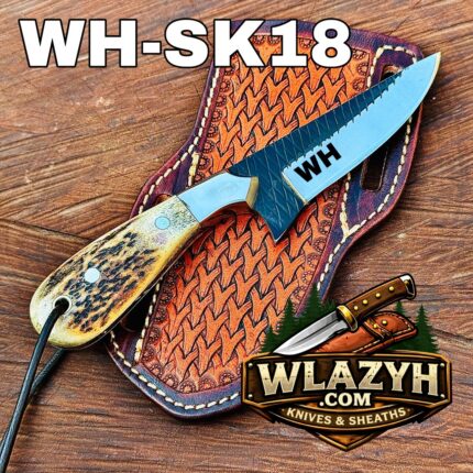 Handmade Cowboy Knife | Western Cowboy Skinner Hunting Knife with Leather Sheath