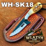 Handmade Cowboy Knife | Western Cowboy Skinner Hunting Knife with Leather Sheath - Image 2