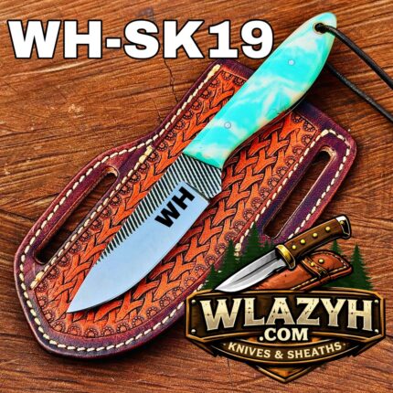 Handmade Cowboy Knife | Western Cowboy Skinner Hunting Knife with Leather Sheath