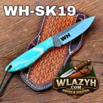 Handmade Cowboy Knife | Western Cowboy Skinner Hunting Knife with Leather Sheath - Image 2