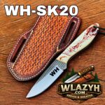 Handmade Cowboy Knife | Western Cowboy Skinner Hunting Knife with Leather Sheath