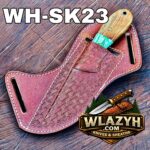 Handmade Cowboy Knife | Western Cowboy Skinner Hunting Knife with Leather Sheath - Image 6