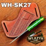 Handmade Cowboy Knife | Western Cowboy Skinner Hunting Knife with Leather Sheath - Image 3