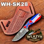 Handmade Cowboy Knife | Western Cowboy Skinner Hunting Knife with Leather Sheath