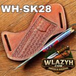 Handmade Cowboy Knife | Western Cowboy Skinner Hunting Knife with Leather Sheath - Image 3