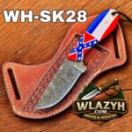 Handmade Cowboy Knife | Western Cowboy Skinner Hunting Knife with Leather Sheath - Image 5