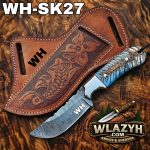 Handmade Cowboy Knife | Western Cowboy Skinner Hunting Knife with Leather Sheath. - Image 2