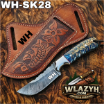 Handmade Cowboy Knife | Western Cowboy Skinner Hunting Knife with Leather Sheath. - Image 2
