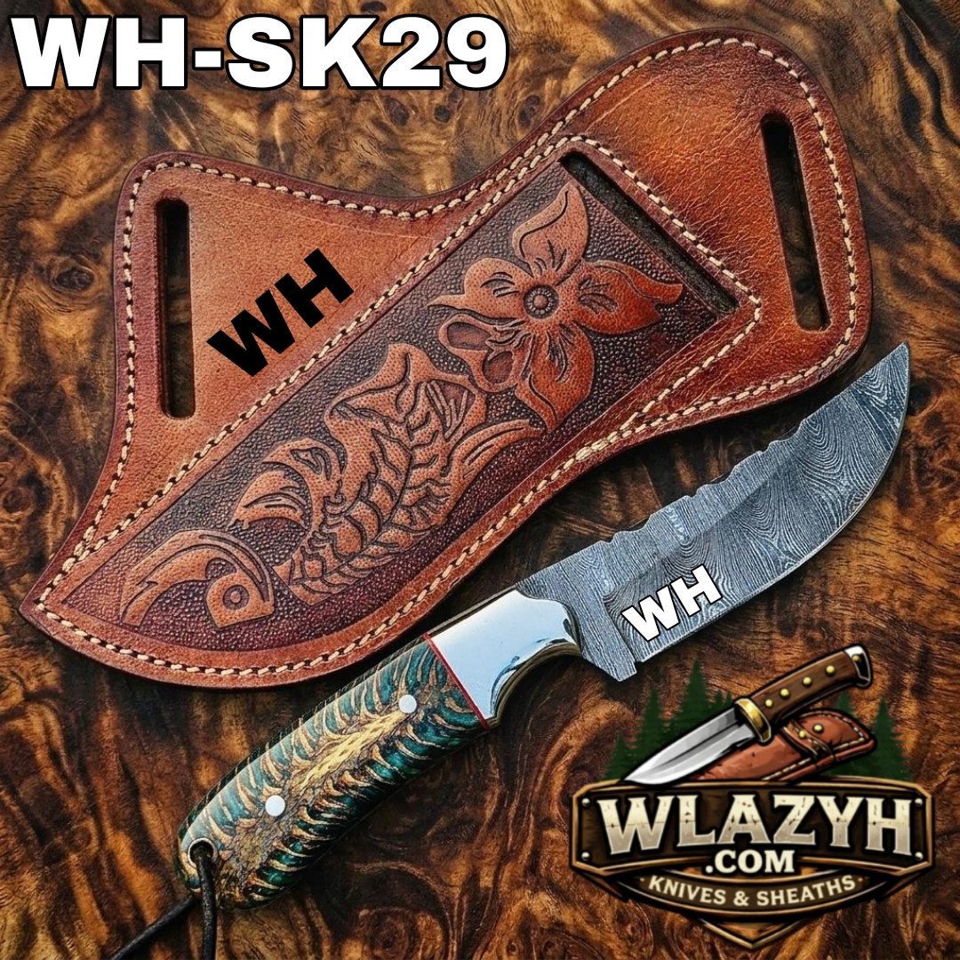 Picsart_26-07-23_19-51-12-389 Handmade Cowboy Knife | Western Cowboy Skinner Hunting Knife with Leather Sheath. - Image 1