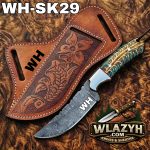 Handmade Cowboy Knife | Western Cowboy Skinner Hunting Knife with Leather Sheath. - Image 2