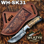 Handmade Cowboy Knife | Western Cowboy Skinner Hunting Knife with Leather Sheath. - Image 2