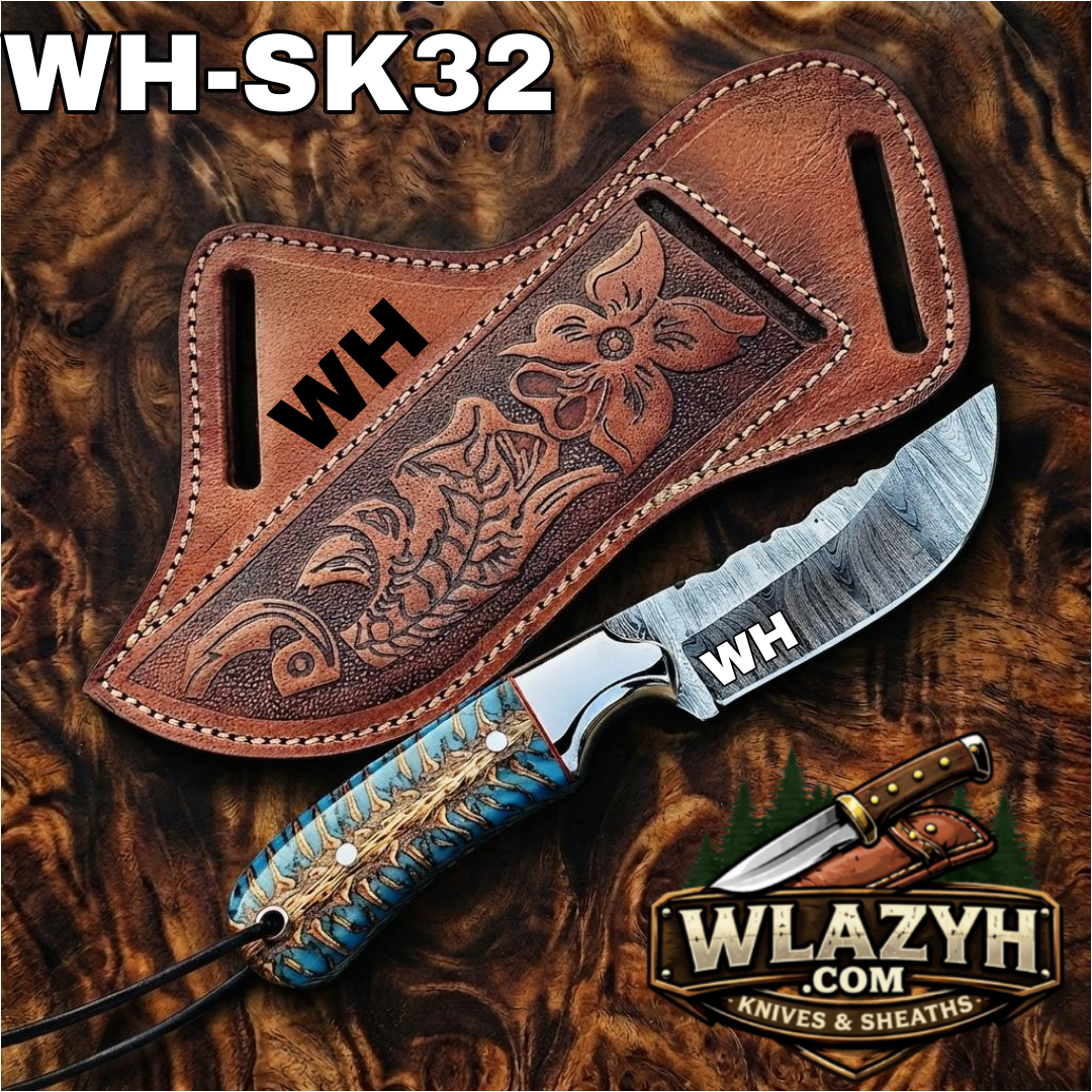 Picsart_26-07-23_20-28-57-141 Handmade Cowboy Knife | Western Cowboy Skinner Hunting Knife with Leather Sheath. - Image 1