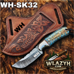 Handmade Cowboy Knife | Western Cowboy Skinner Hunting Knife with Leather Sheath. - Image 2