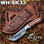 Handmade Cowboy Knife | Western Cowboy Skinner Hunting Knife with Leather Sheath. - Image 2