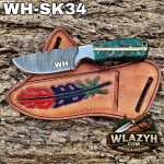 Handmade Cowboy Knife | Western Cowboy Skinner Hunting Knife with Leather Sheath.