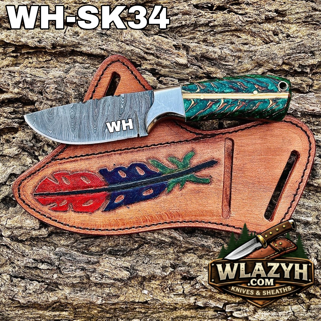 Picsart_26-07-24_19-37-06-696 Handmade Cowboy Knife | Western Cowboy Skinner Hunting Knife with Leather Sheath. - Image 1