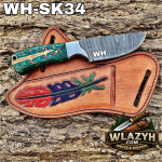 Handmade Cowboy Knife | Western Cowboy Skinner Hunting Knife with Leather Sheath. - Image 2