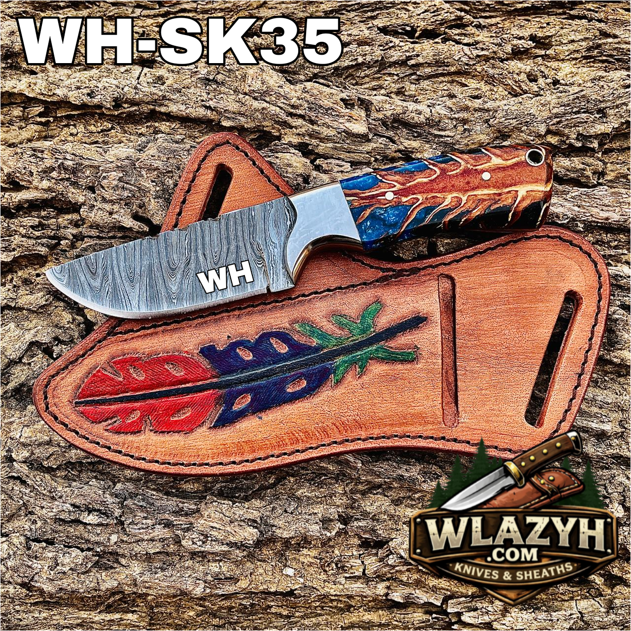 Picsart_26-07-24_19-41-28-695 Handmade Cowboy Knife | Western Cowboy Skinner Hunting Knife with Leather Sheath. - Image 1