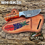 Handmade Cowboy Knife | Western Cowboy Skinner Hunting Knife with Leather Sheath. - Image 2