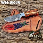 Handmade Cowboy Knife | Western Cowboy Skinner Hunting Knife with Leather Sheath.