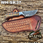 Handmade Cowboy Knife | Western Cowboy Skinner Hunting Knife with Leather Sheath. - Image 2