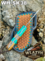 Handmade Cowboy Knife | Western Cowboy Skinner Hunting Knife with Leather Sheath. - Image 3