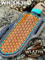 Handmade Cowboy Knife | Western Cowboy Skinner Hunting Knife with Leather Sheath. - Image 4
