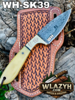 Handmade Cowboy Knife | Western Cowboy Skinner Hunting Knife with Leather Sheath. - Image 2