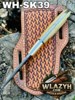 Handmade Cowboy Knife | Western Cowboy Skinner Hunting Knife with Leather Sheath. - Image 3