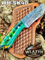 Handmade Cowboy Knife | Western Cowboy Skinner Hunting Knife with Leather Sheath.