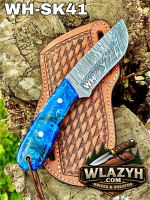 Handmade Cowboy Knife | Western Cowboy Skinner Hunting Knife with Leather Sheath.